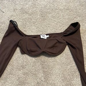 brown underwire princess polly top